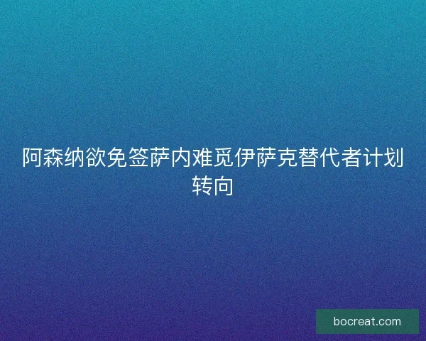阿森纳欲免签萨内难觅伊萨克替代者计划转向